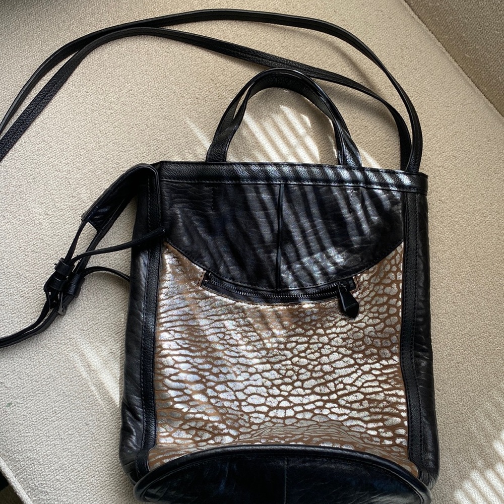 Pour La Victoire Black and Silver Tote